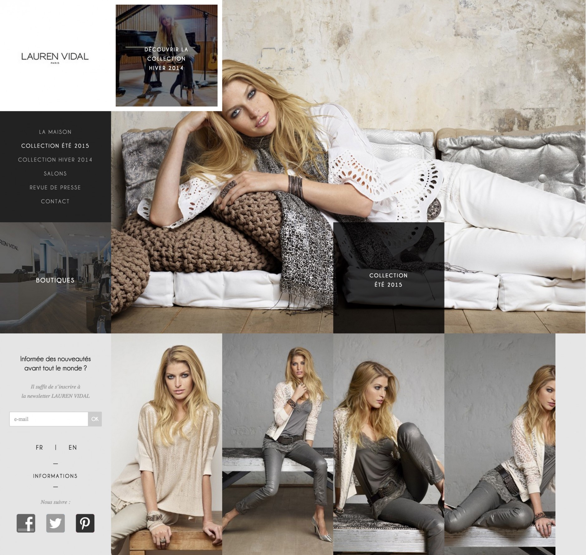 LAUREN VIDAL webdesign responsive, fashion mode site vitrine photographie - mael burgy