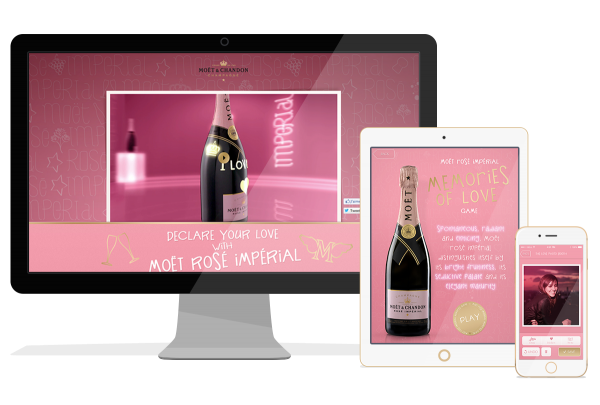 Moet & chandon champagne luxe ui design screens - mael burgy