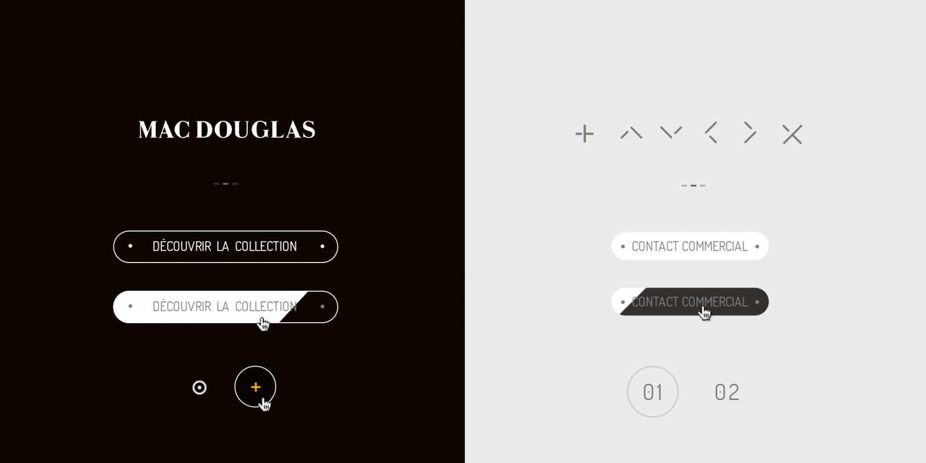 MacDouglas fashion webdesign responsive site vitrine collection UI elements - mael burgy