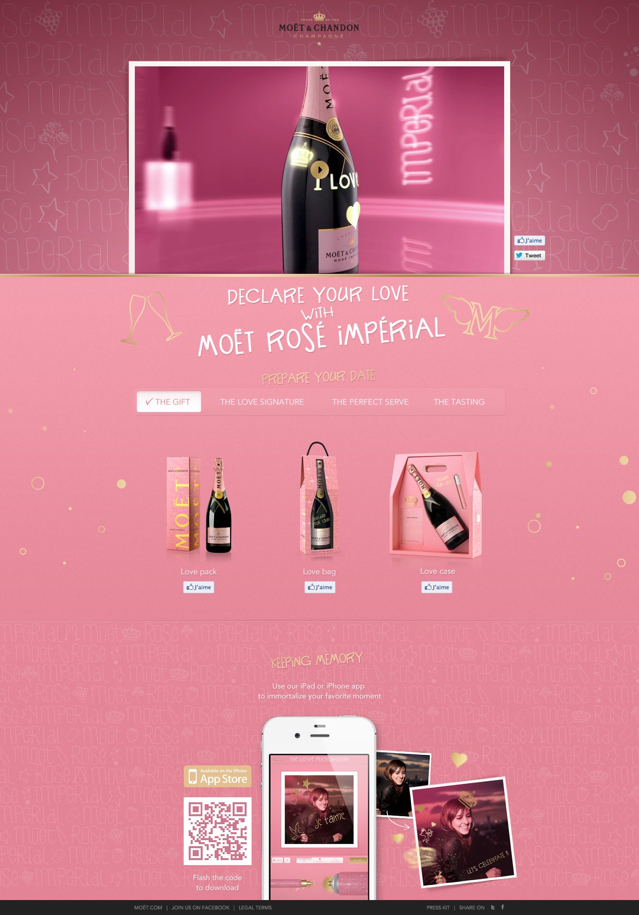 Moet & chandon champagne luxe ui design landing page - mael burgy